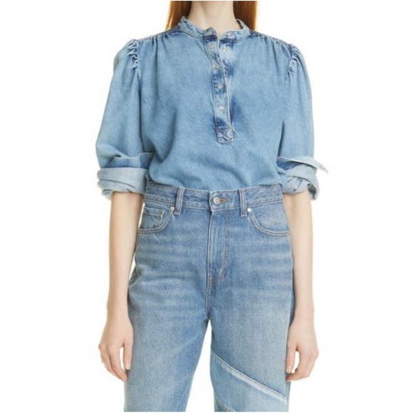 Ganni Denim Blouse - Picture 1 of 9